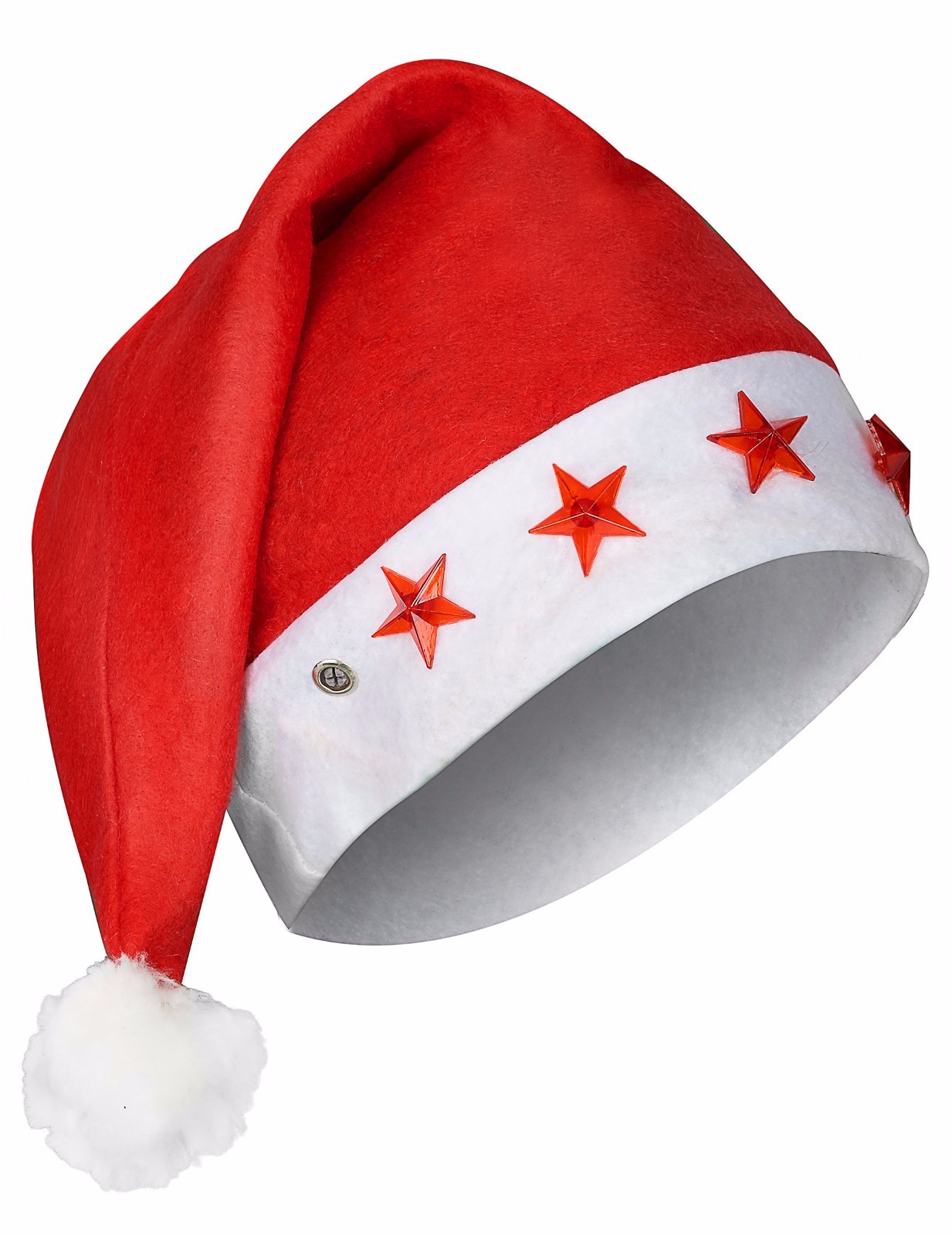Cappello Cappellino Di Babbo Natale Berretto Con Stelle Led Luminose dfh