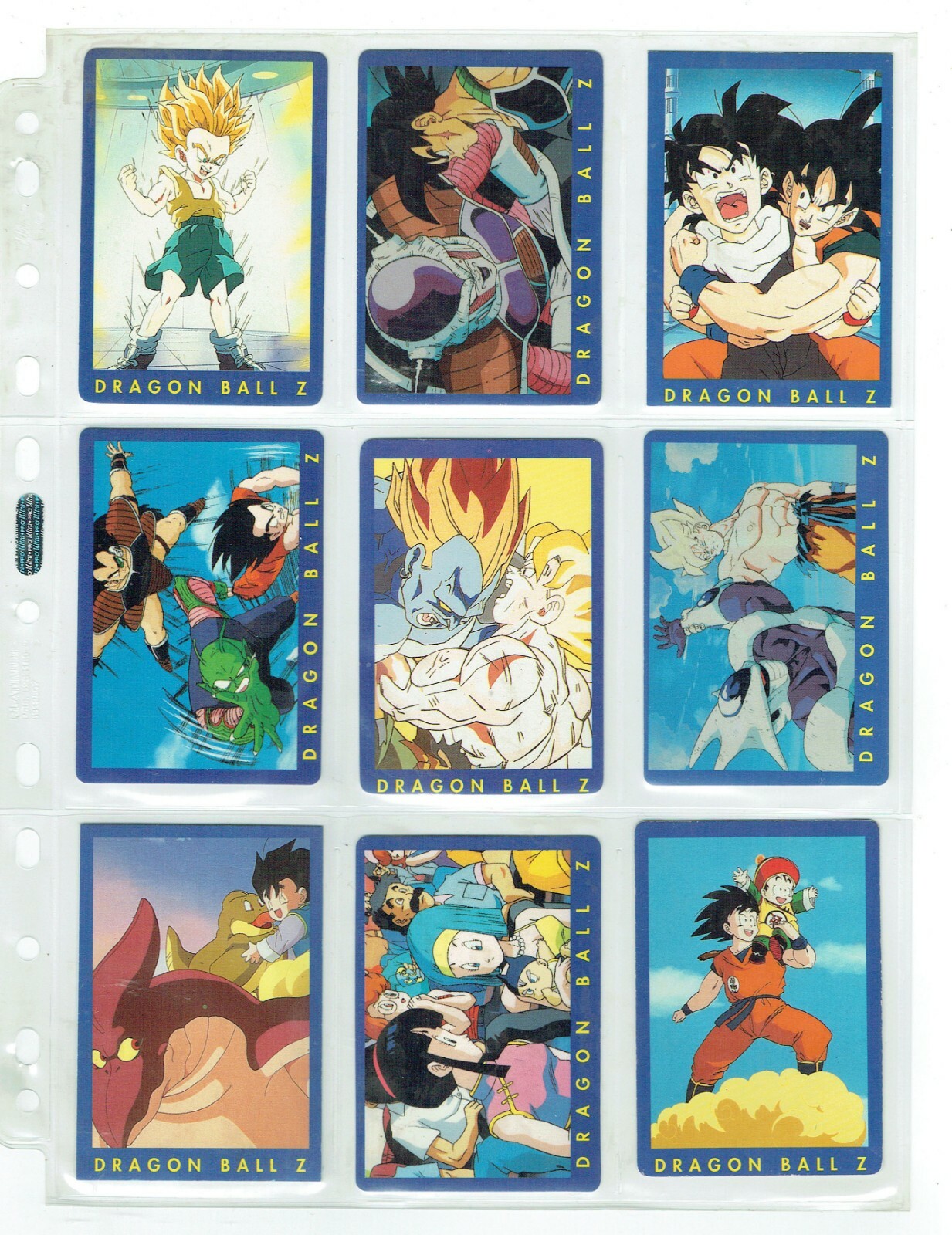 Colección incompleta Dragon Ball Z serie 1 azul, 118 cards