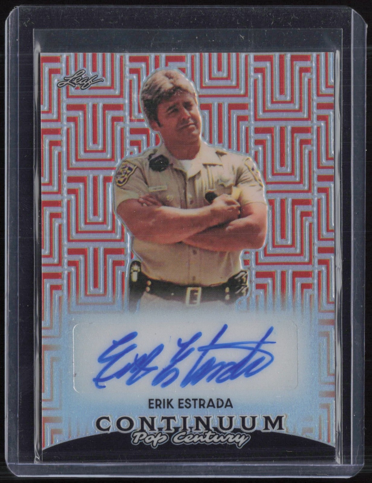 2023 Leaf Pop Century Continuum Red Erik Estrada Auto Autograph 49/49