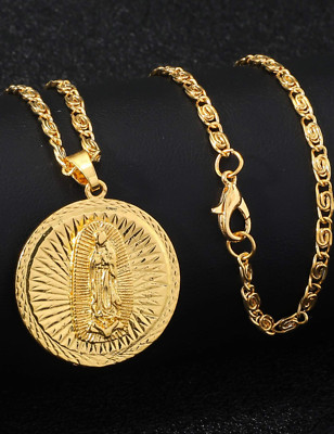 Collares 14K Collar Con Pendiente Dije Medalla Joyeria para Mujer Gargantilla