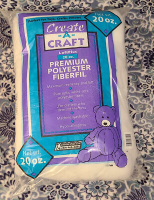''Create-A-Craft LoftPlus 20 Ounce Premium Polyster Fiberfil'' Perfect For Crafts