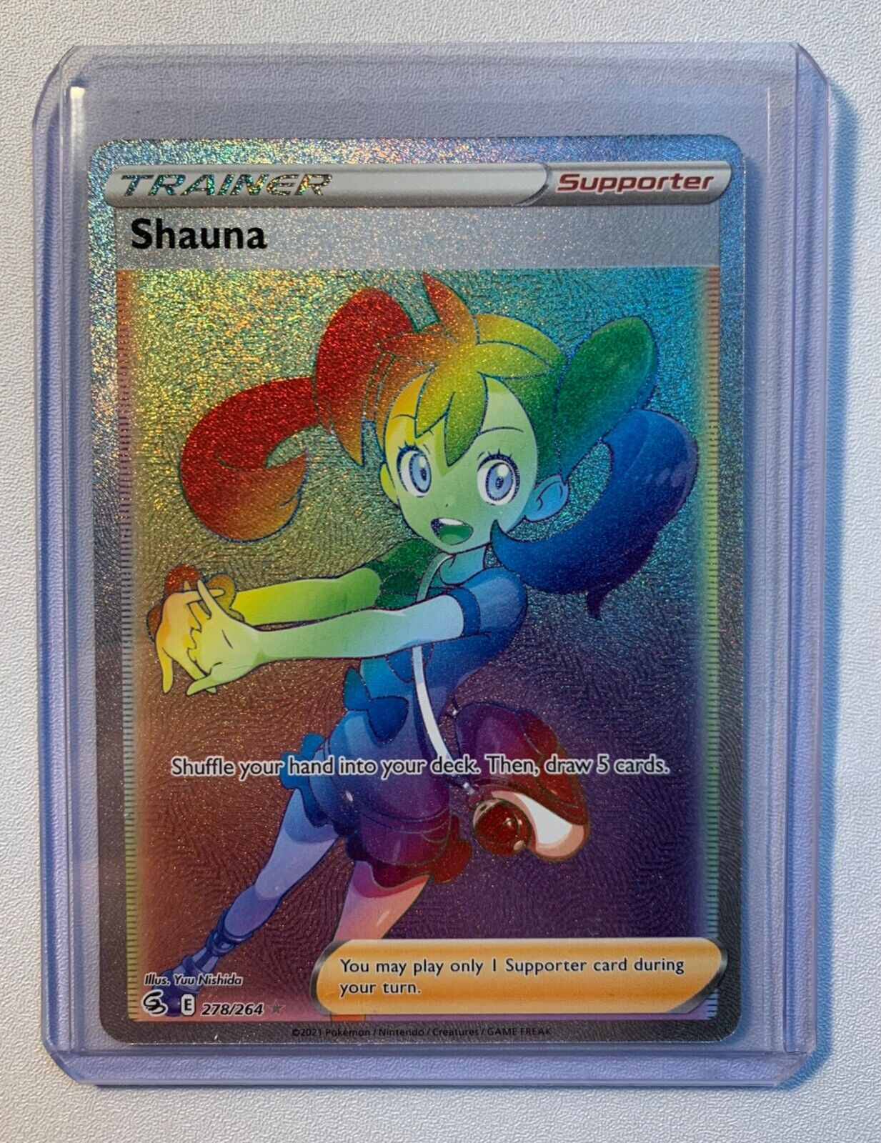 Shauna Secret Rare, Pokemon Fusion Strike 278/264 Rainbow