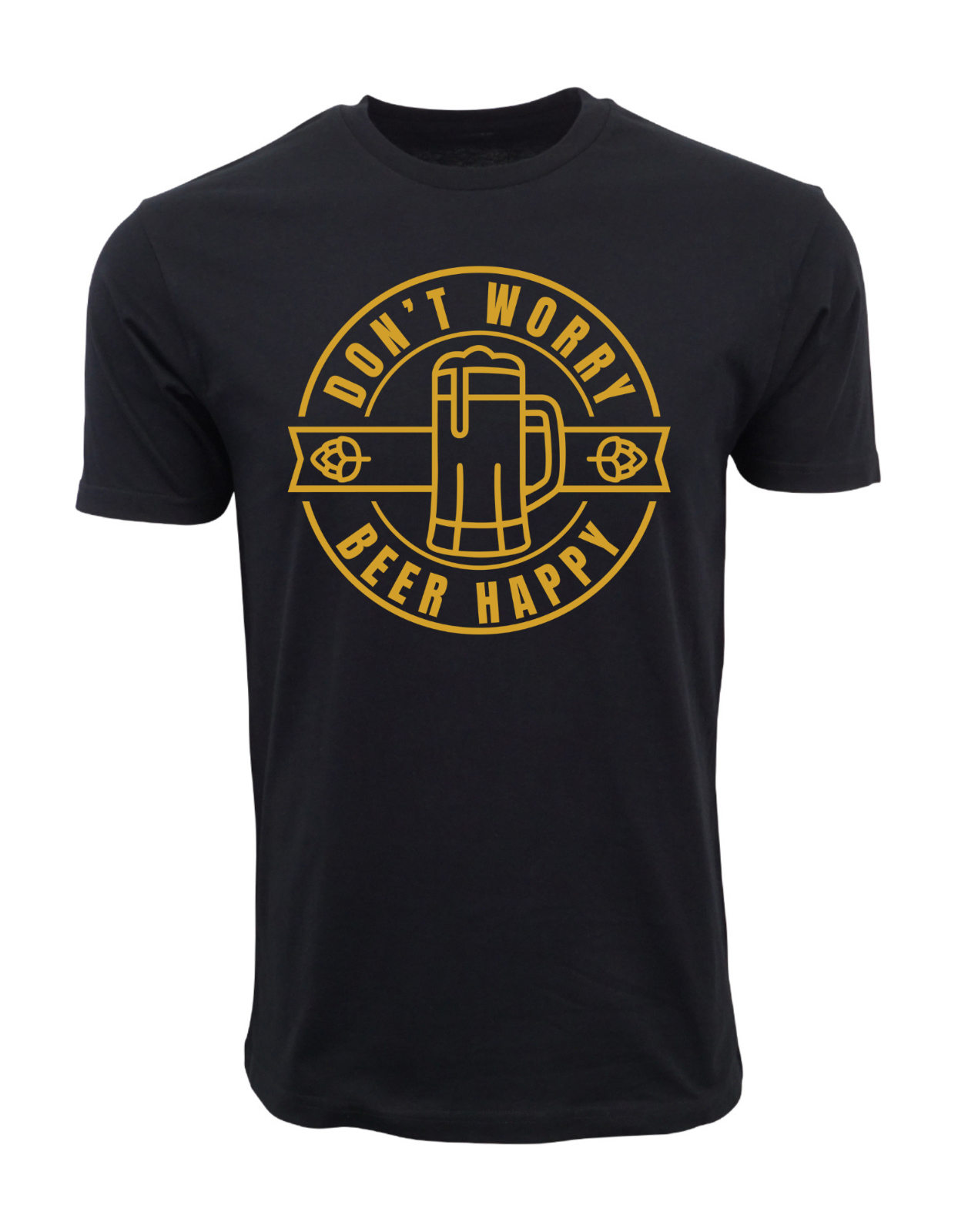 DONT WORRY BEER HAPPY GRAPHIC T SHIRT