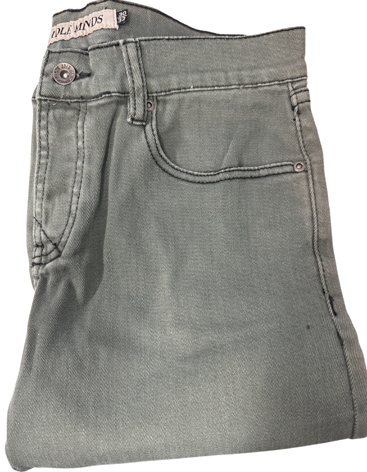 ВИНТАЖНЫЕ ЗЕЛЕНЫЕ ДЖИНСЫ IDEAL MINDS ДЛЯ СТИРКИ