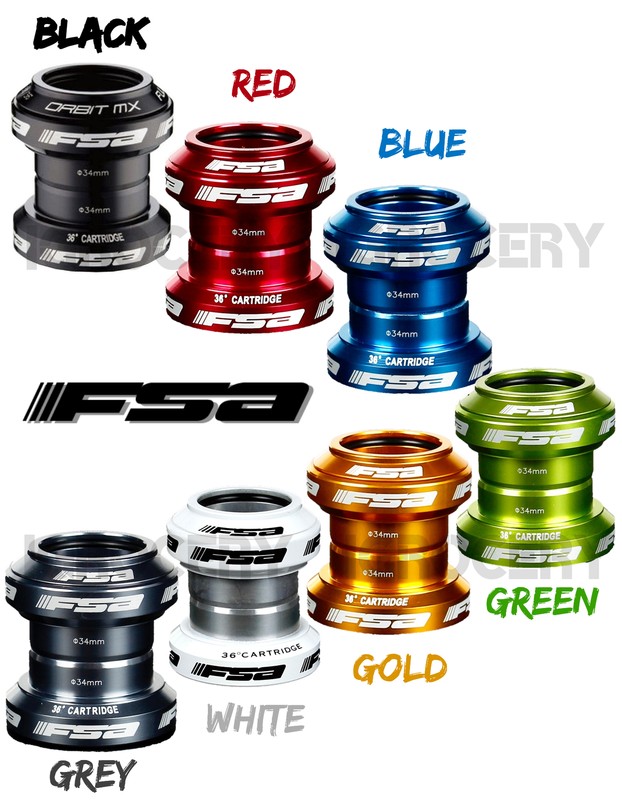 Headset 1-1/8" 34mm W/top Cap (7 Colors)