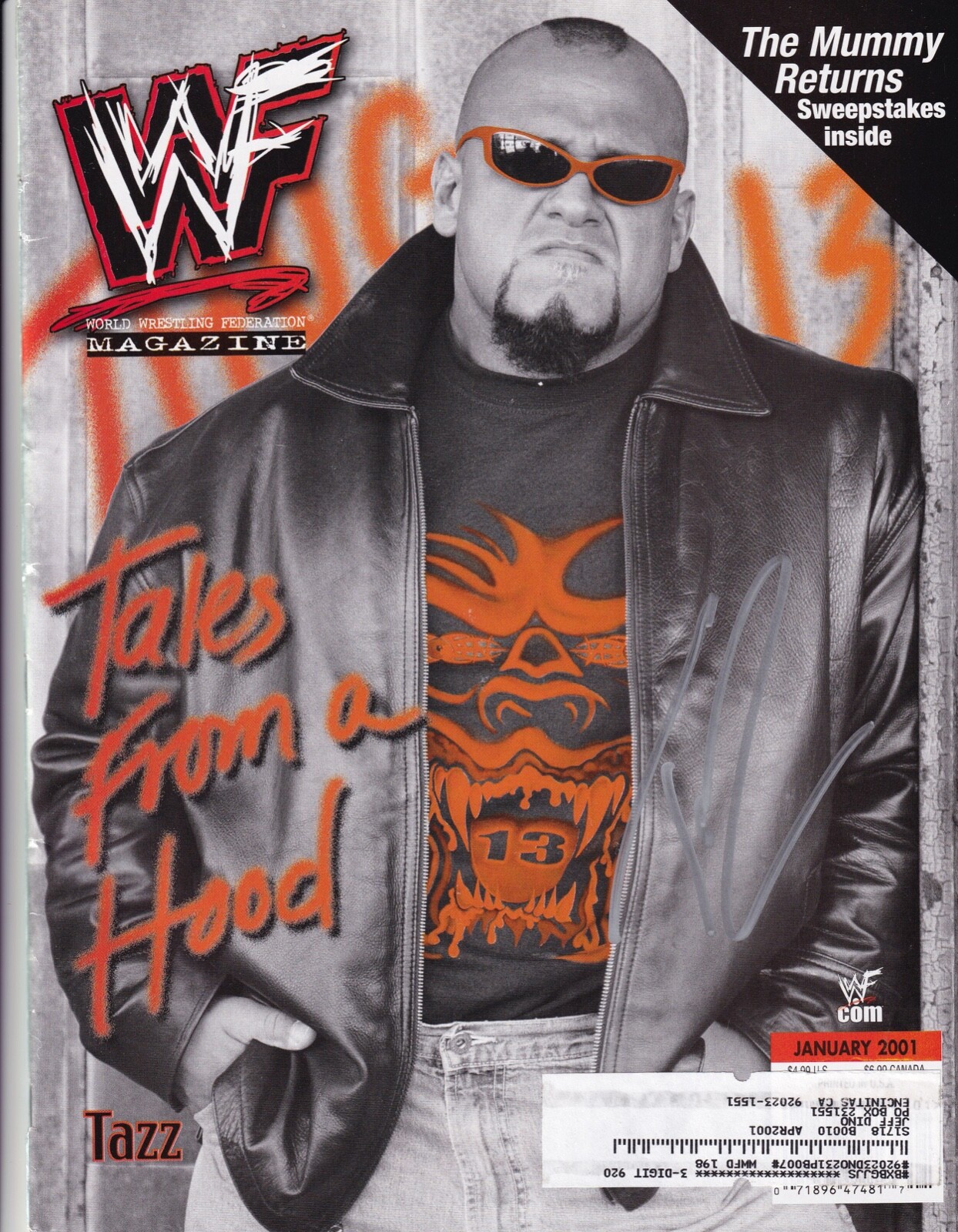ECWプロレスカード TAZ タズ ECWプロレスカード TAZ タズ Tazz Taz Signed 2001 Fleer WWF