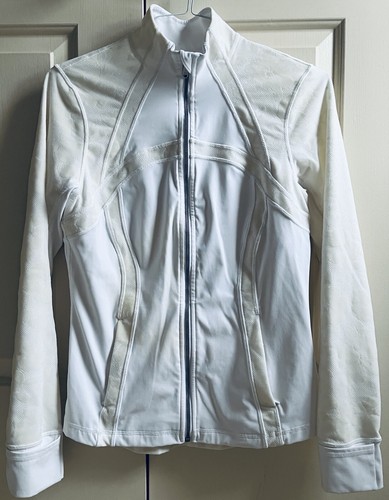 🍒LULULEMON 12 LTD Edit DEFINE Jacket VELVET FLOCKED White