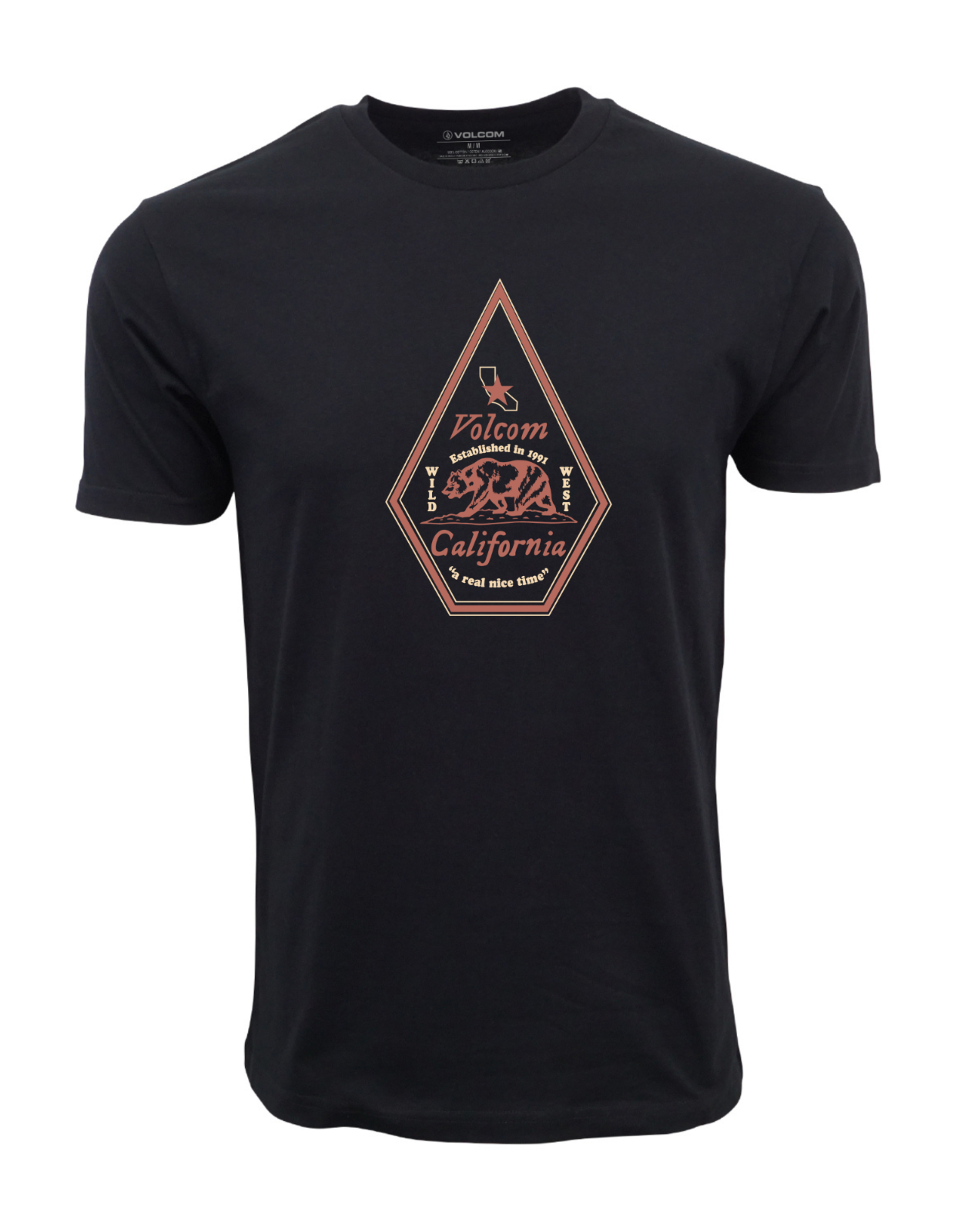 VOLCOM MENS PREMIUM CALIFORNIA A REAL NICE TIME T SHIRT