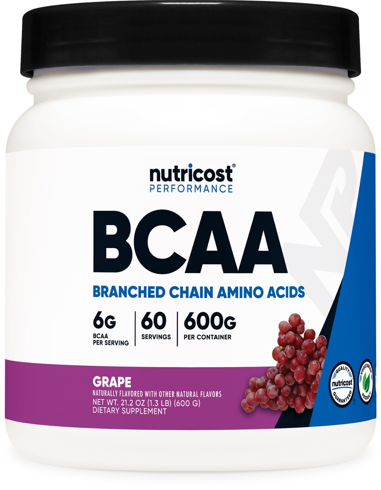 Nutricost BCAA 2:1:1 порошок (виноград) 60 порций - 6 г на порцию