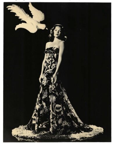 ORIGINAL 1944 GENE TIERNEY "Laura" Double-Weight stylized glamour FRANK POWOLNY