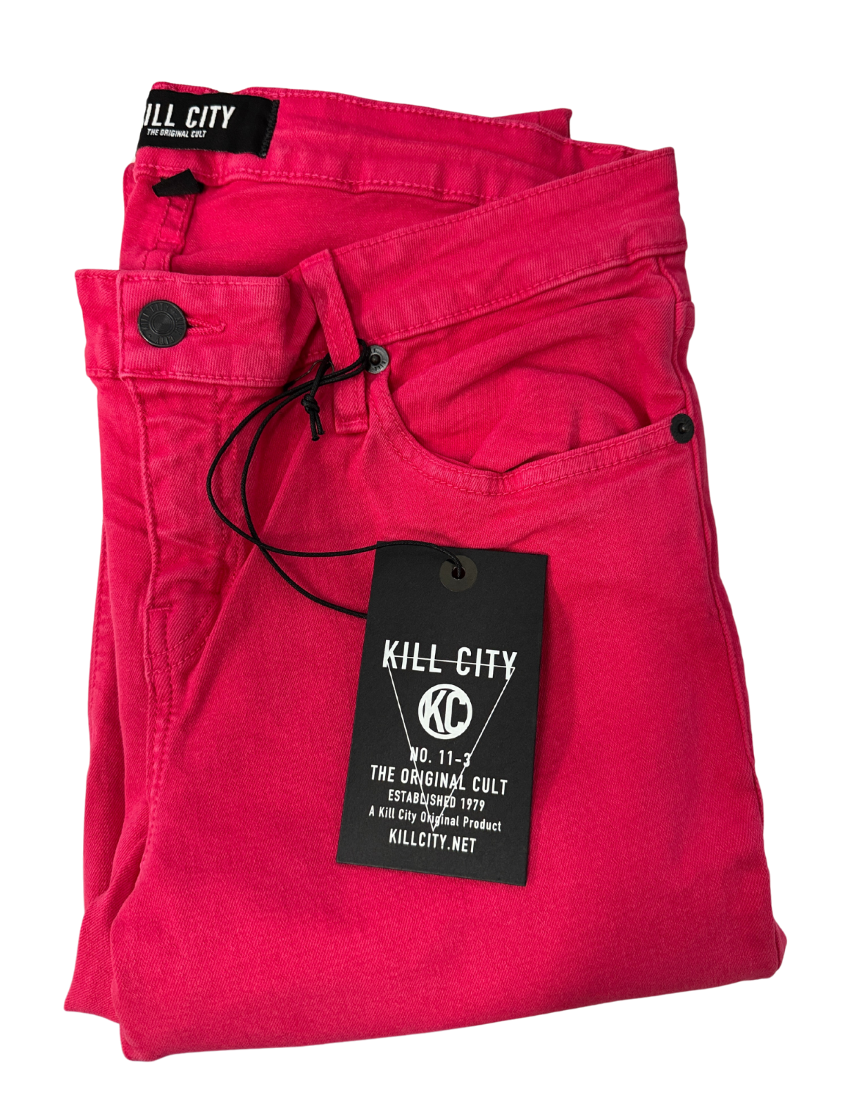 ДЖИНСЫ KILL CITY JUNKIE FIT ЯРКО-РОЗОВОГО ЦВЕТА