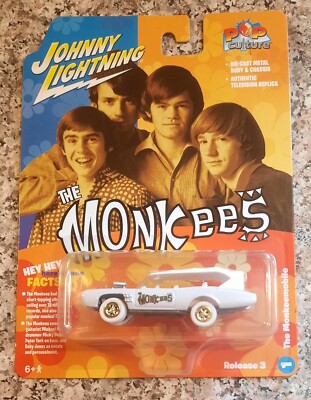 JOHNNY LIGHTNING MONKEES POP CULTURE MONKEEMOBILE CUSTOM GTO WHITE LIGHTNING 