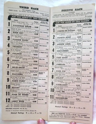 1953 Hawthorne Fall Meeting Stickney, Illinois Horse Racing Official Program
