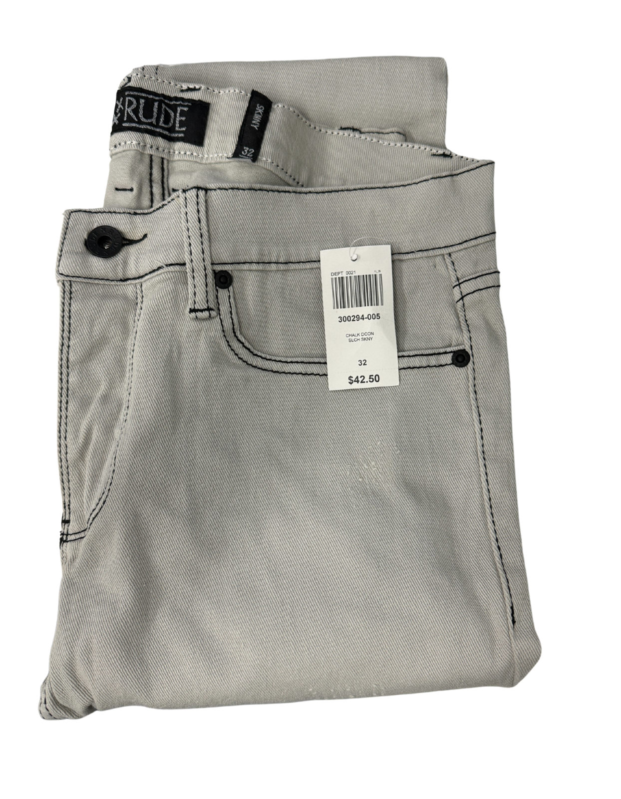 ДЖИНСЫ RUDE BY HOT TOPPIC SKINNY DENIM СЕРЕБРИСТОГО ЦВЕТА