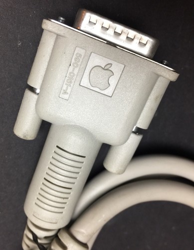 Apple DB15 Male to Male 15 Pin 3' Video Cable 590-0161-A Macintosh IIGS Monitor