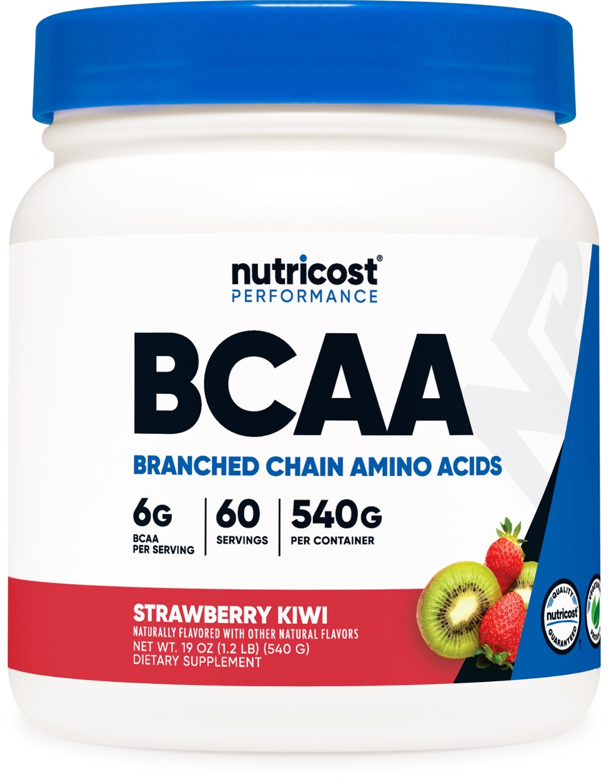 Nutricost BCAA Powder 2:1:1 (Клубничный киви) 60 порций