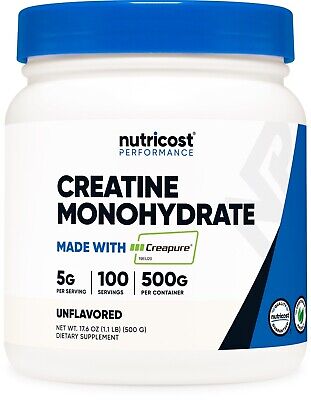 Nutricost Creapure Creatine Monohydrate 500g - Pure, High Quality Powder