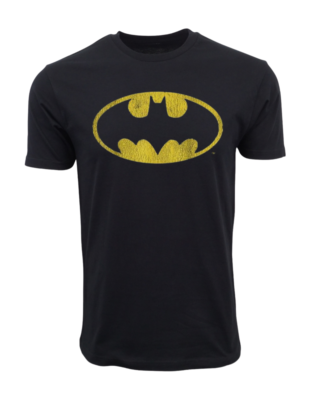 ОРИГИНАЛЬНАЯ ФУТБОЛКА С ЛОГОТИПОМ BATMAN BLACK YELLOW DISTRESS ОФИЦИАЛЬНЫЙ ТОВАР