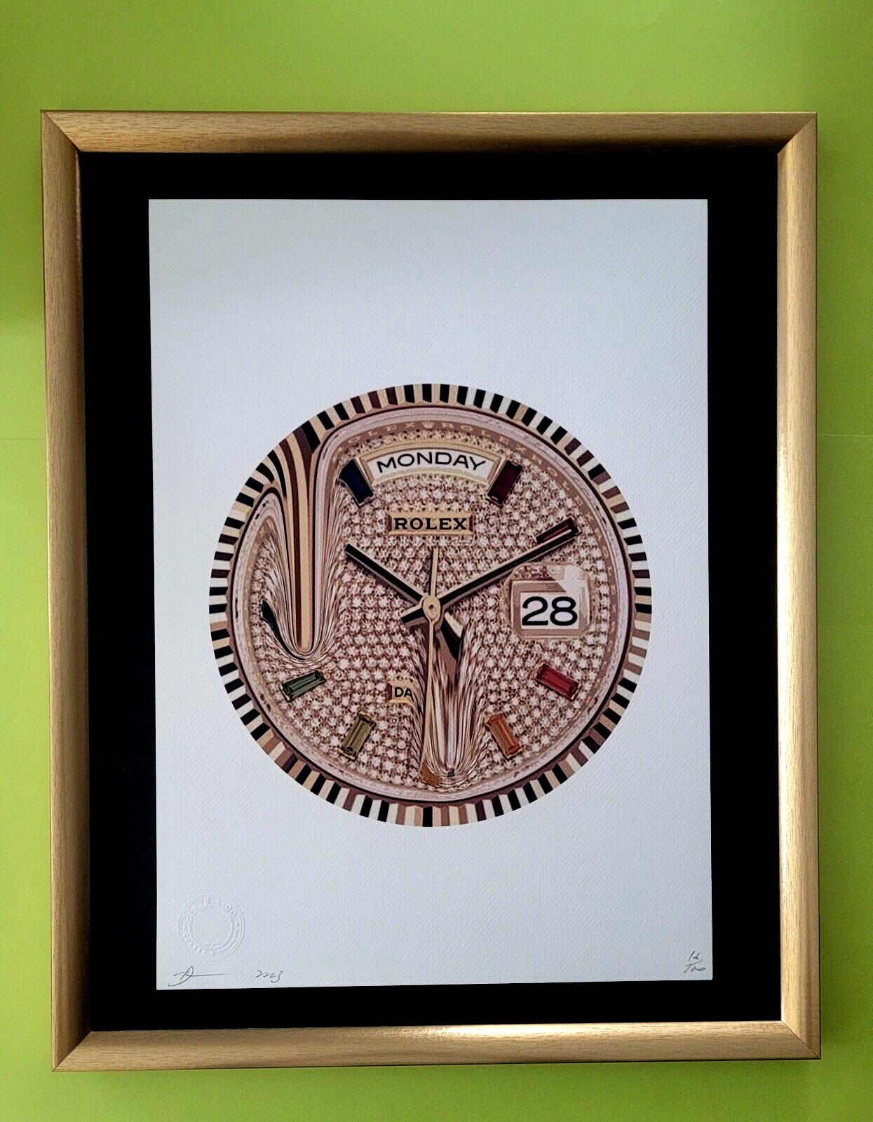 DEATH NYC Hand Signed LARGE Print Framed 16x20in COA ROLEX