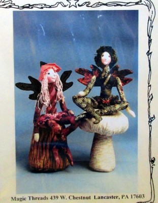 Fairy Doll Craft Pattern Magic Threads 10'' Blossom & Twig garden mushroom stool