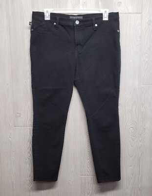 Rock & Republic Jeans Womens 16M Kashmiere Black Skinny Fit Stretch Mid Jegging