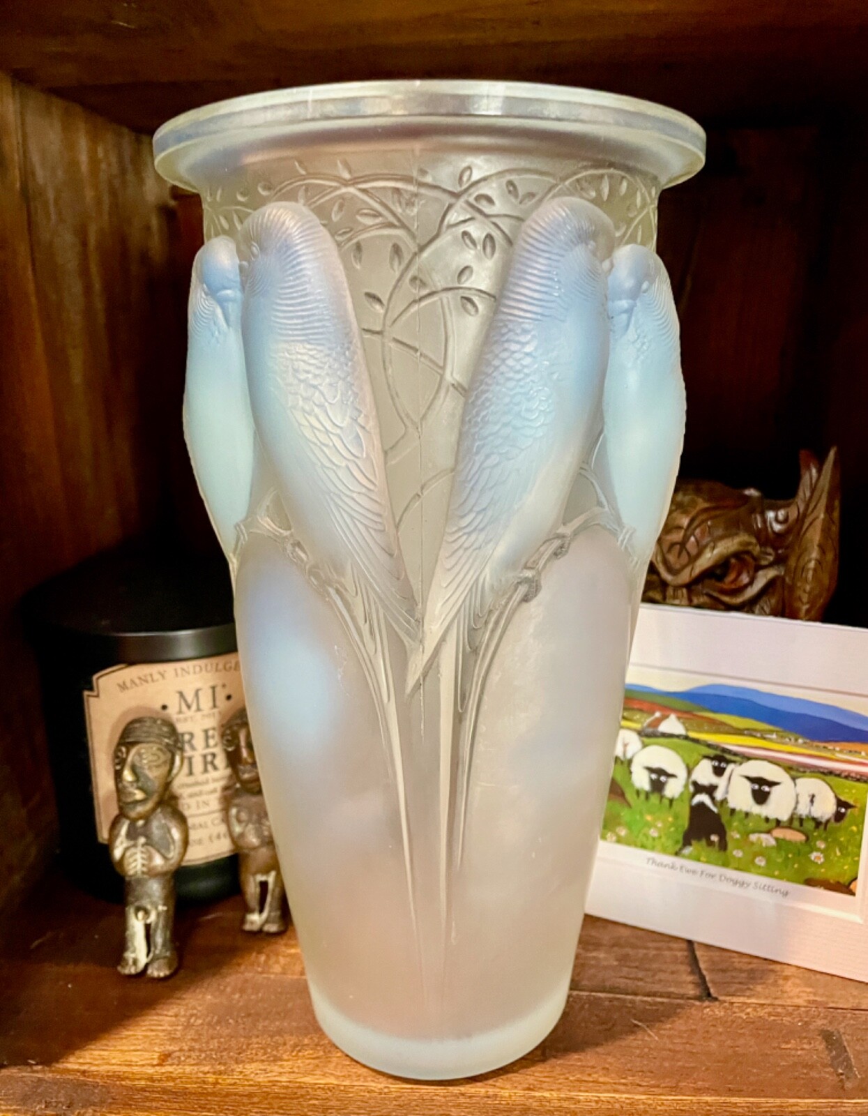 R LALIQUE ラリック　VASE 　オパルセント　チューリップ　クリスタル R LALIQUE ラリック VASE オパルセント チューリップ クリスタル