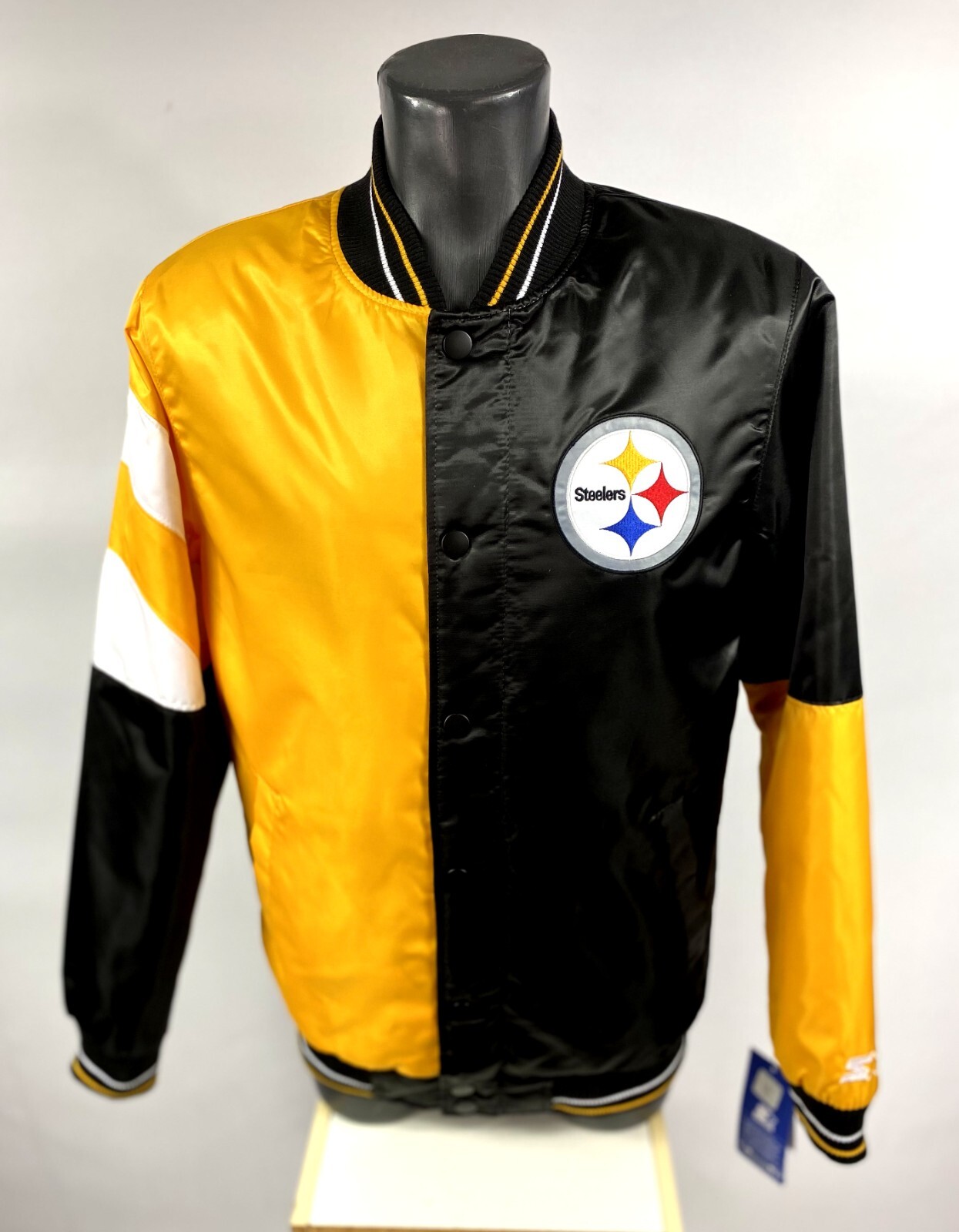PITTSBURGH STEELERS NFL STARTER Snap Down 50/50 Jacket RARE