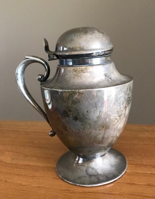 Antique Royal Rochester Nickel Silver Syrup Holder Dome Lid