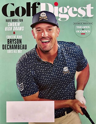 Golf Digest Magazine July/ August 2024  Brand NEW Bryson Dechambeau