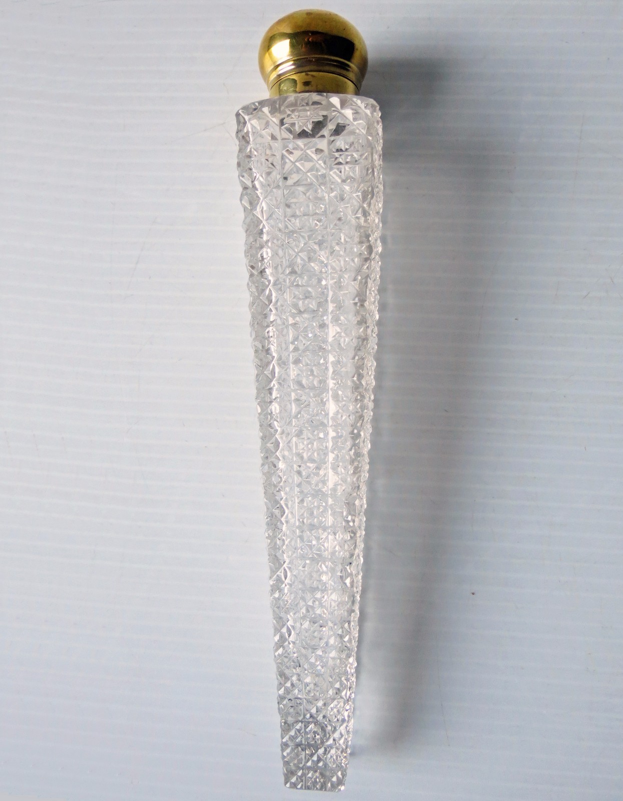 Antique Large Cut Glass Lay-Down SCENT/ PERFUME BOTTLE 7 1/2