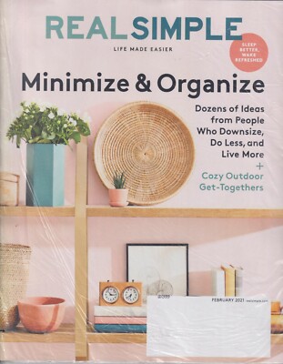 Real Simple February 2021 Minimize & Organize  (Magazine: General Interest)