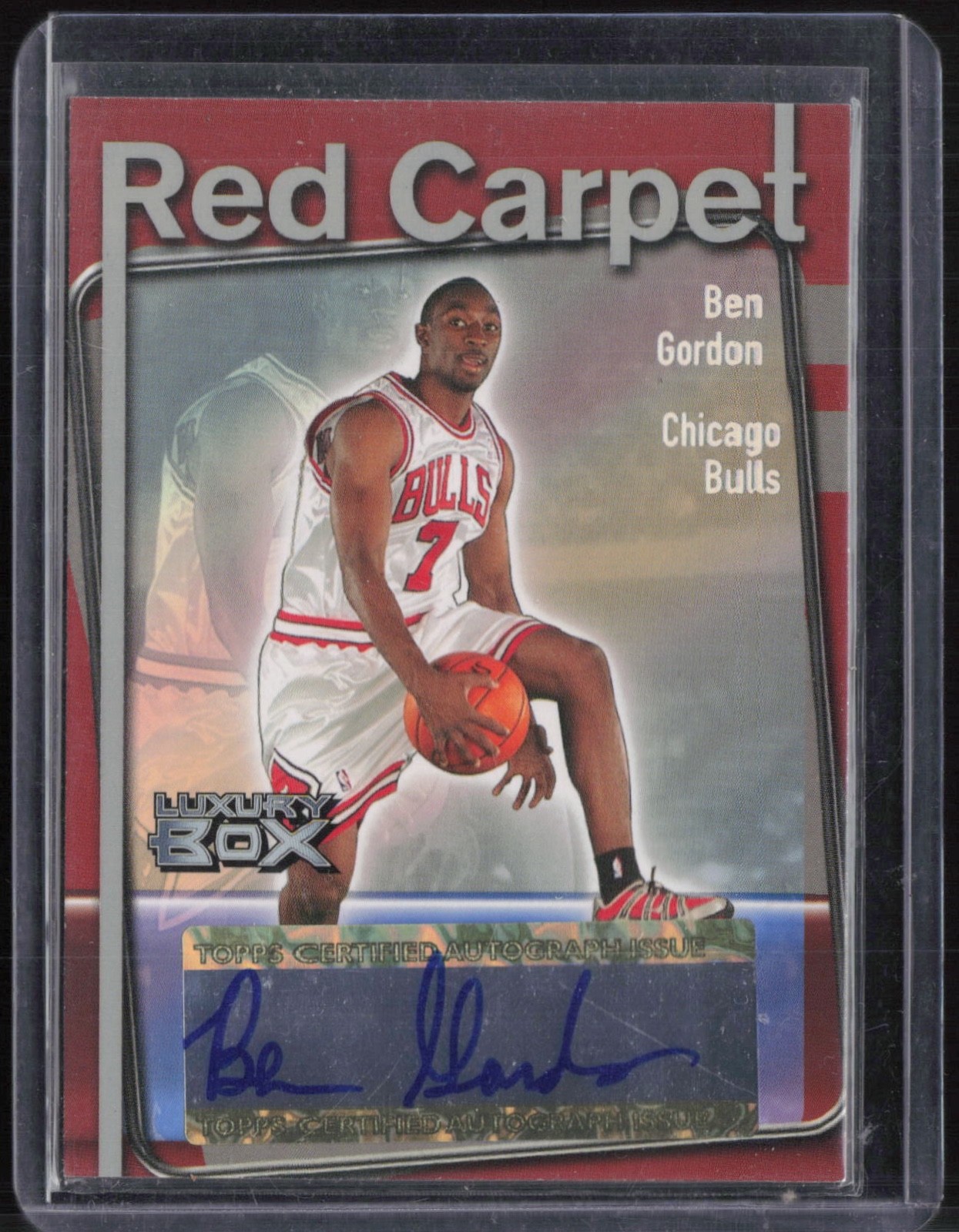 2004 Topps Luxury Box Red Carpet Ben Gordon 44/135 Auto Autograph RC Rookie