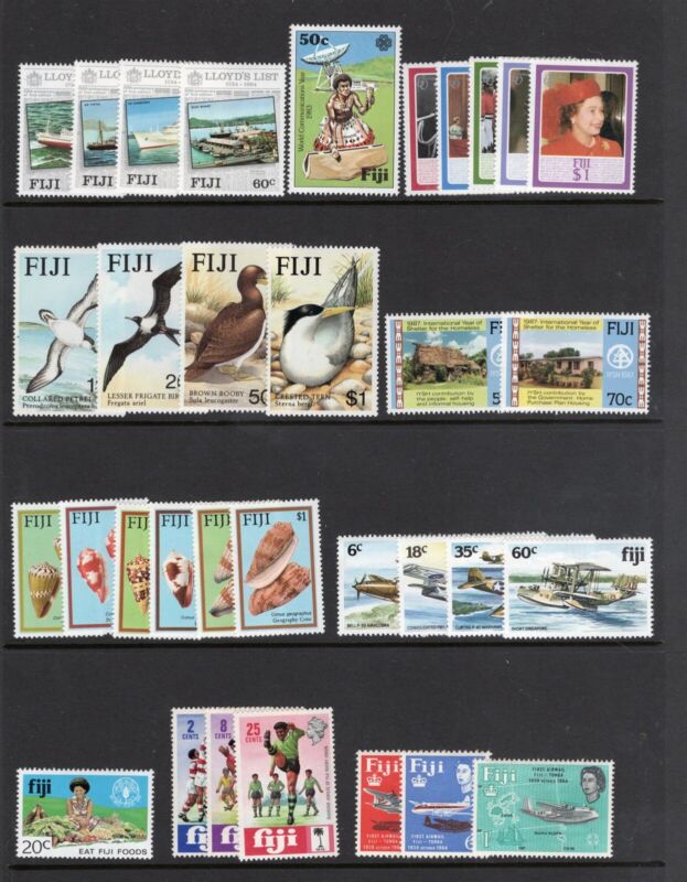 FIJI MINT NH STAMP COLLECTION COMPLETE SETS