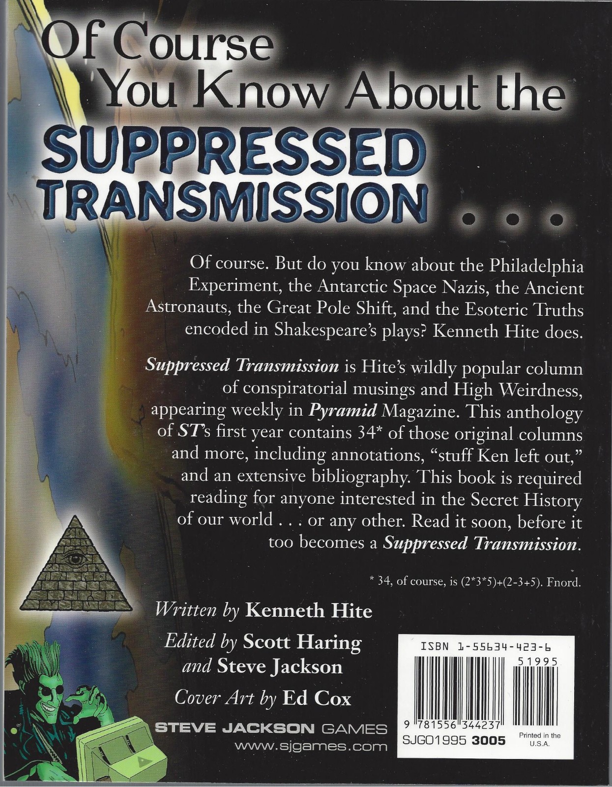 Suppressed Transmission First Broadcast SC NEW OOP SJG 3005 Steve Jackson Games