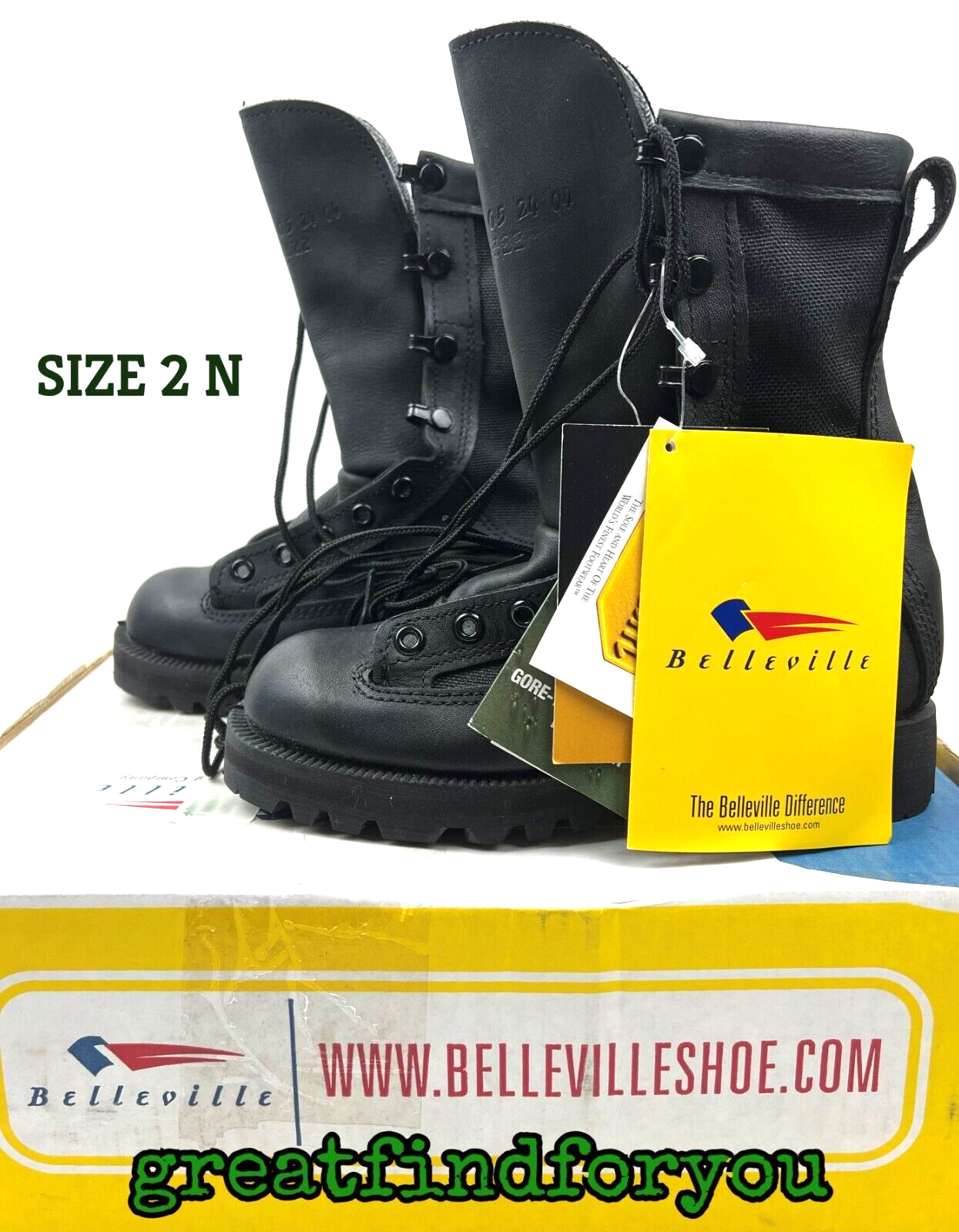 BELLEVILLE COMBAT BOOTS アメリカ製 黒 NWT Belleville GICB Gore-Tex Combat Military Black Boots
