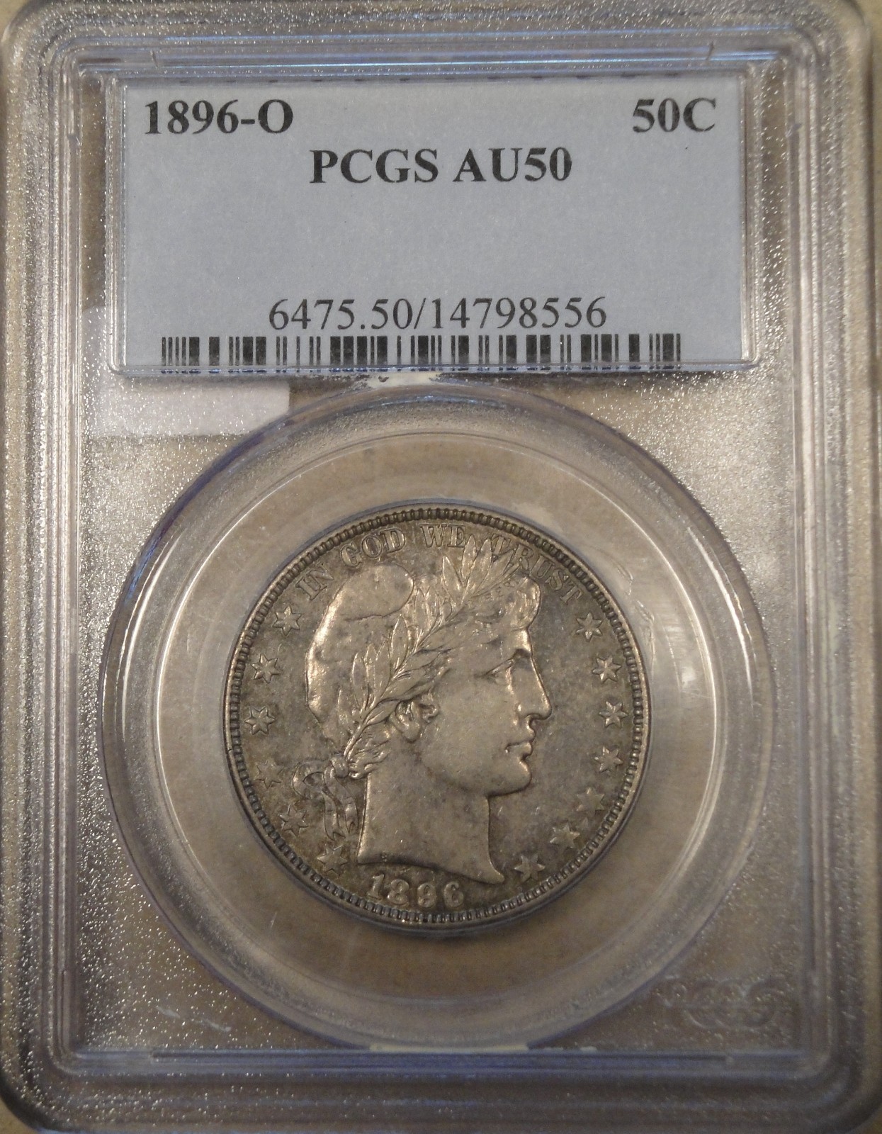 1896-O Barber Half Dollar PCGS AU50