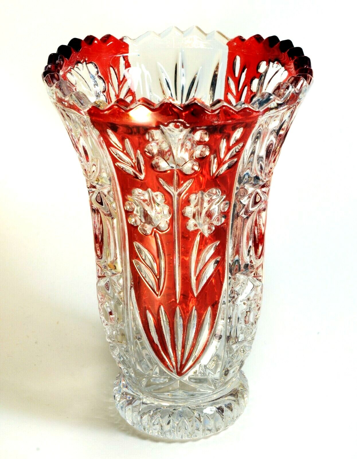 ドイツ製　Anna Hutte BLEIKRISTALL　クリスタル　ガラス花瓶 Anna Hutte Bleikristall 24% Lead Crystal 6” Vase w/ Gold