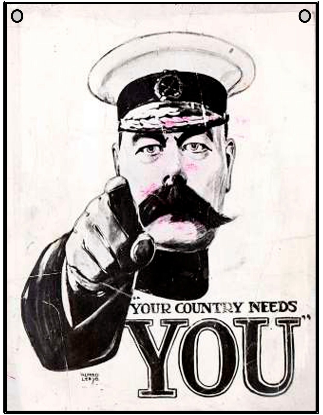 Vintage Lord Kitchener Your Country Needs You Metal Sign For Indoor or