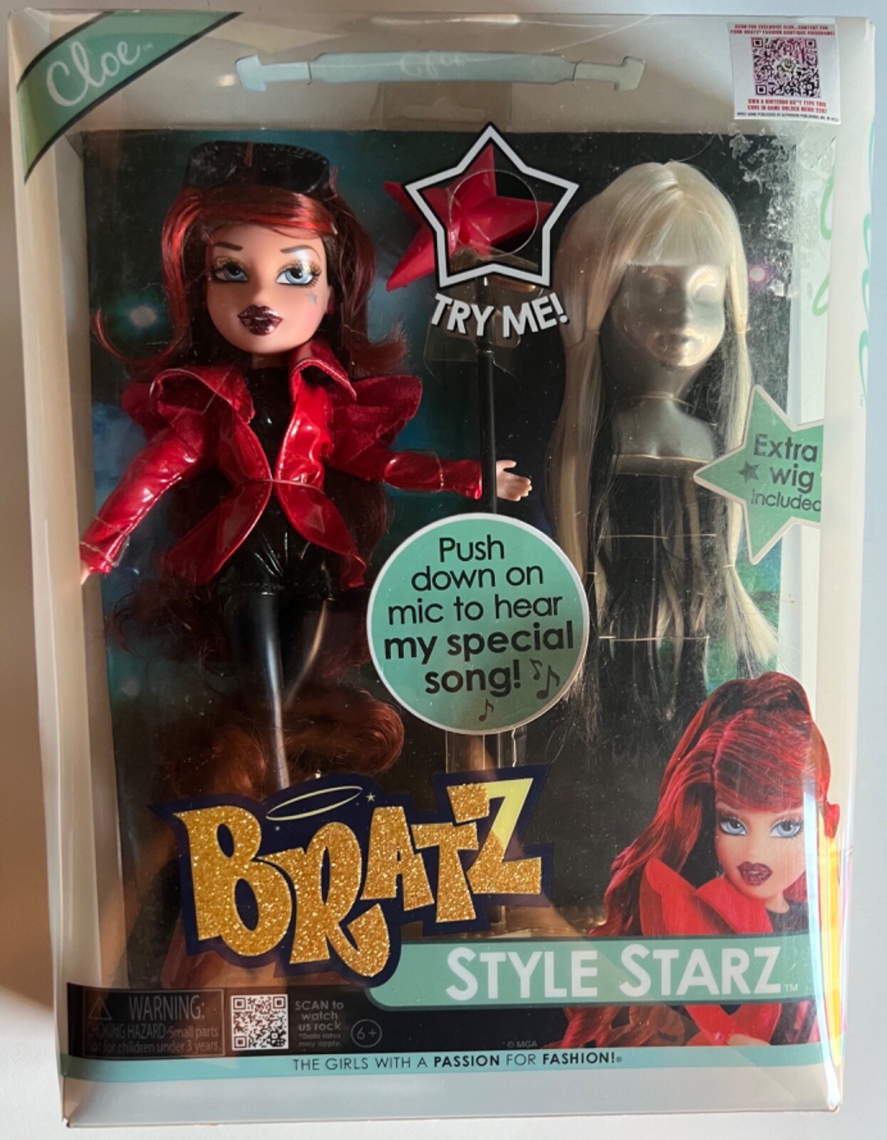 Bratz Style Starz Cloe Angel Red Hair Mic Plays Song MGA | eBay