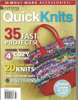 Love Of Knitting Presents Quick Knits 2013 35 Fast Projects