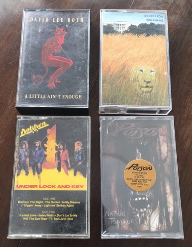 18 Cassette Lot Hard Rock Glam Rock Metal Hair Bands 80's