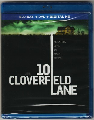 10 Cloverfield Lane (2016) Blu-ray & DVD, **NEW**, John Goodman 