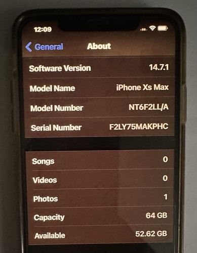 iPhone XS Max IOS 14.7.1 | eBay