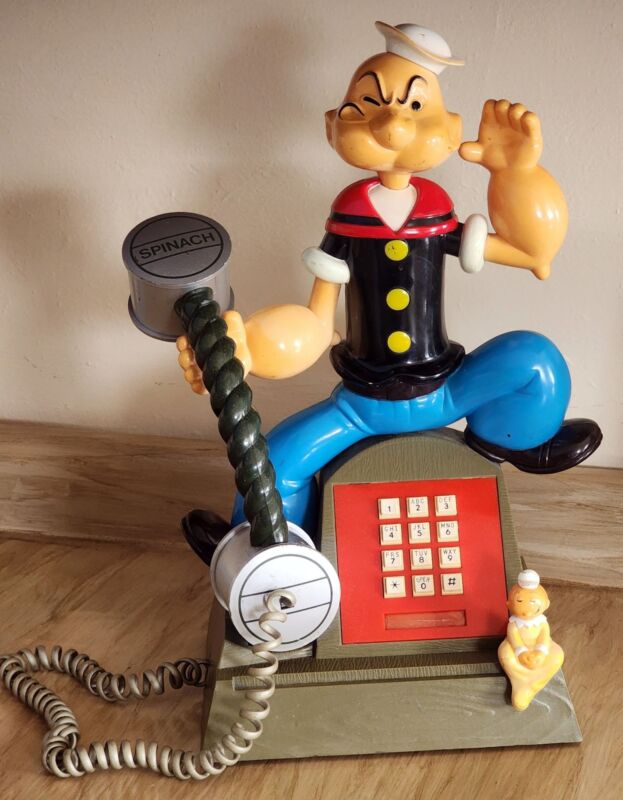 Vintage Big Guy Popeye Telephone & Swee