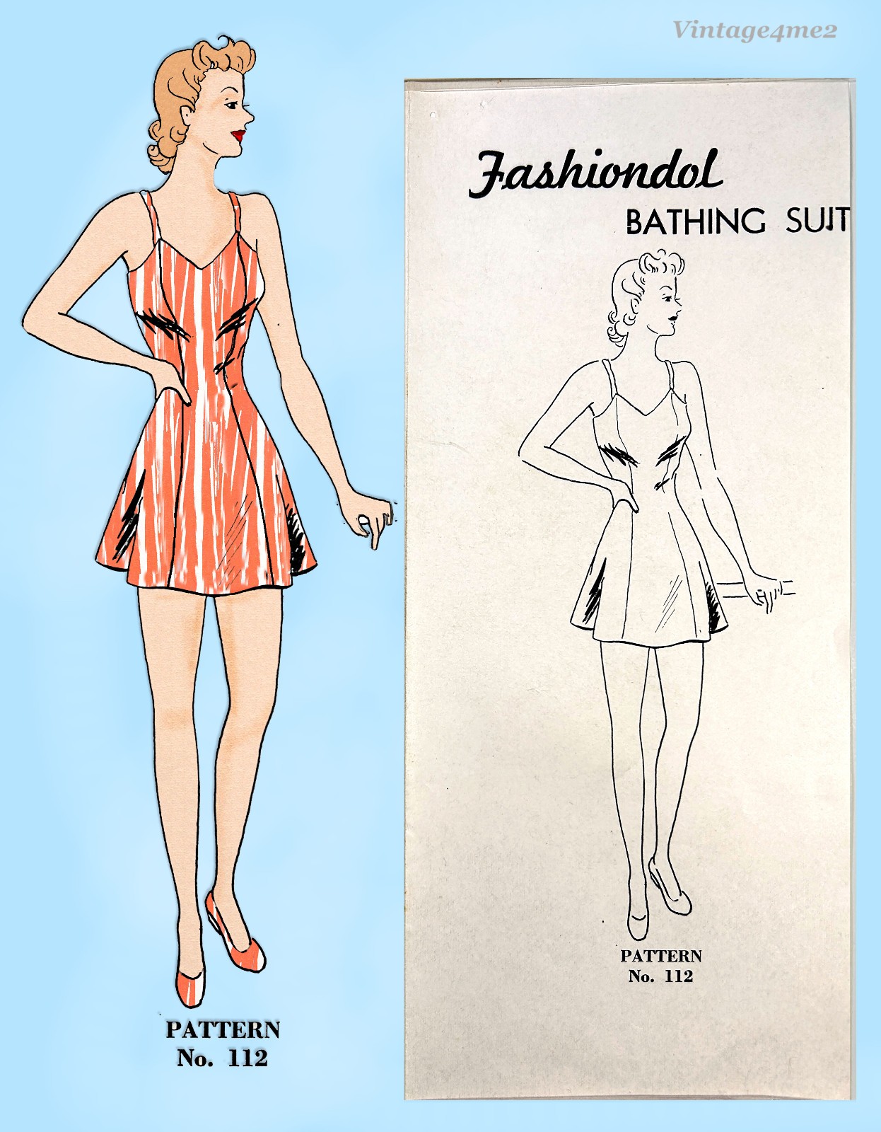 1940s Vintage Simplicity 112 Latexure Manikin 12inch Doll