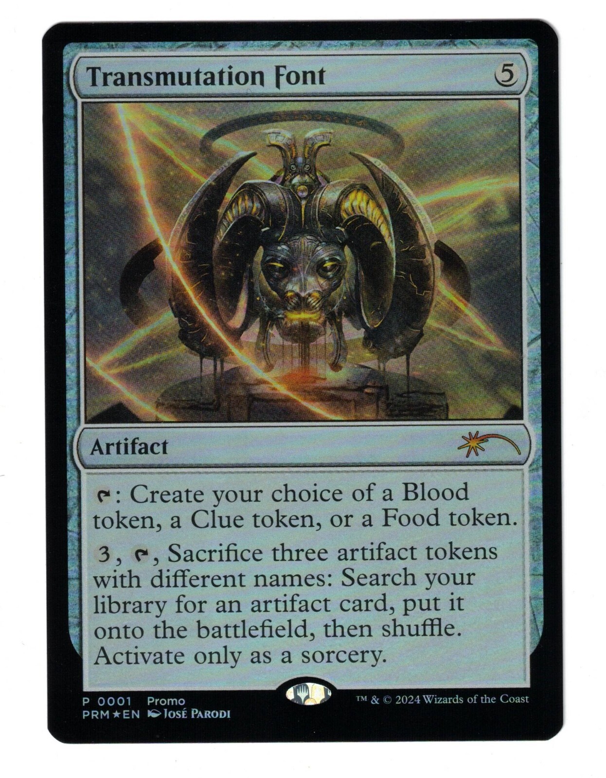 MTG TRANSMUTATION FONT FOIL PROMO OUTLAWS OF THUNDER MTG TRANSMUTATION FONT FOIL PROMO OUTLAWS OF THUNDER