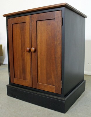 Ethan Allen Impressions Cherry Ebonized Nightstand Cabinet