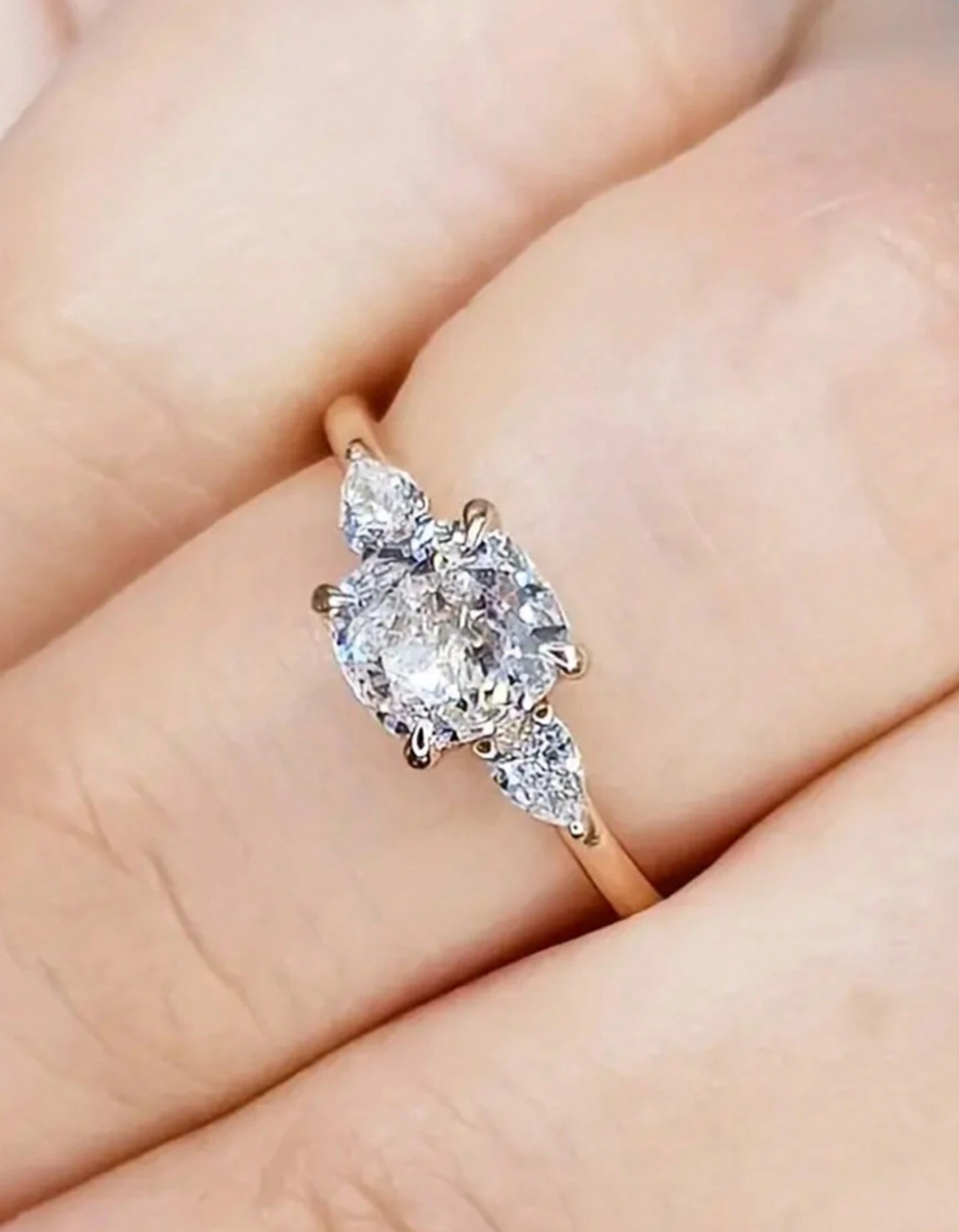 Anillos Sortija Aro Joyeria de Oro 14K Para Mujer Joyeria con Piedras Brillantes