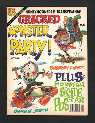 November 1989 Cracked Magazine   Monster Party #7  #A1354