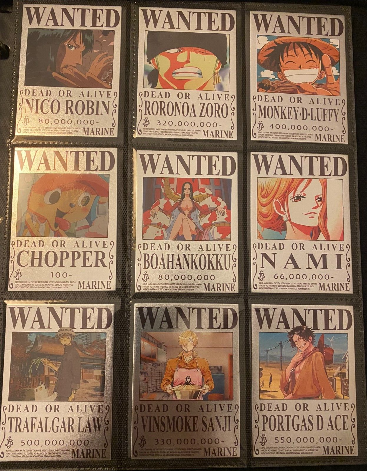 レトロ ワンピース WANTEDポスター　9枚セット レトロ ワンピース WANTEDポスター 9枚セット